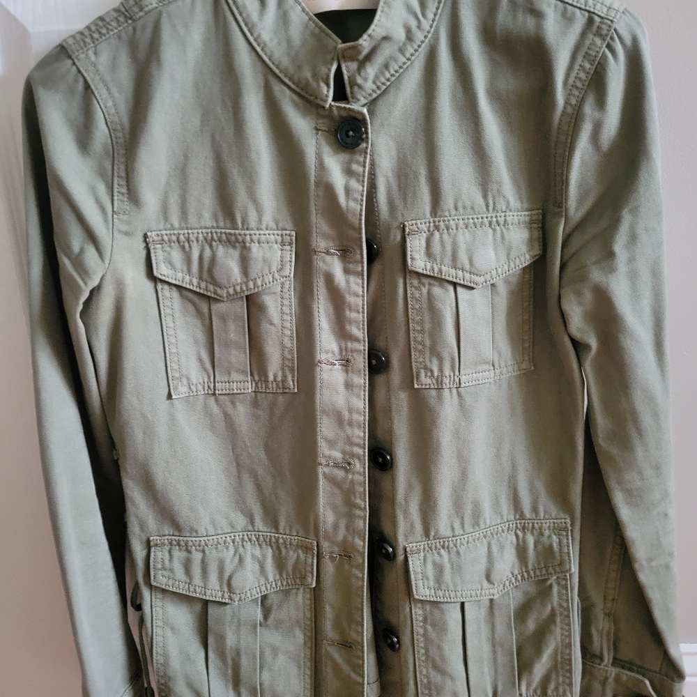 EUC Tory Burch Women's lace up agave jacket, Small